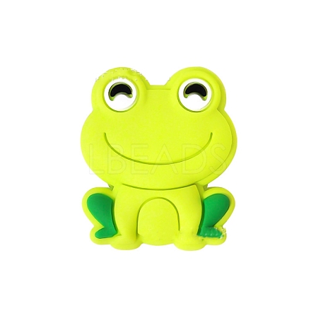 Frog Food Grade Silicone Beads PW-WG10040-09-1