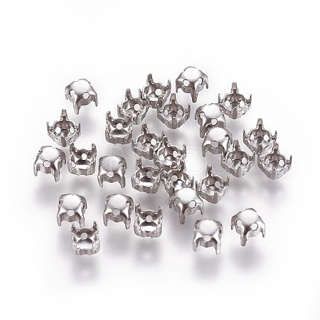 Non-Tarnish 316 Stainless Steel Sew on Prong Settings LS-X-STAS-I118-05P-01-1