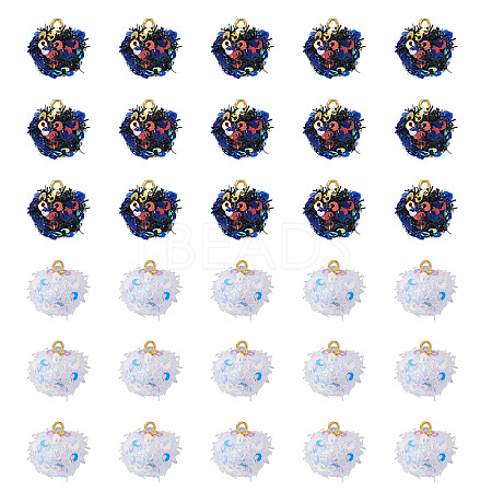 30Pcs 2 Colors Cloth Pendants FIND-TA0008-35-1