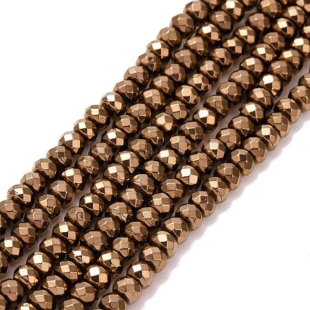 Rondelle Non-magnetic Synthetic Hematite Beads Strands G-D617-20C-1