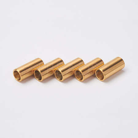 304 Stainless Steel Smooth Surface Magnetic Clasps with Glue-in Ends STAS-O042-C-15G-1
