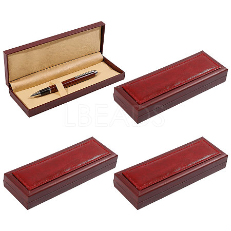 Rectangle PU Leather Single Pen Storage Boxes AJEW-WH0886-10-1