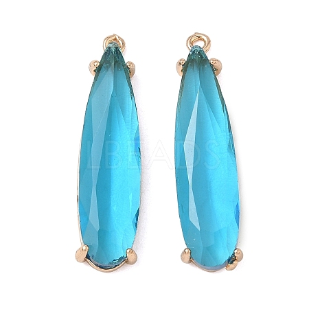 Transparent Glass Pendants GLAA-T007-15G-1