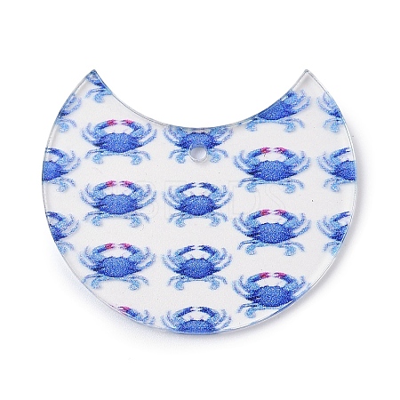 Printed Opaque  Acrylic Pendants FIND-K017-10A-1
