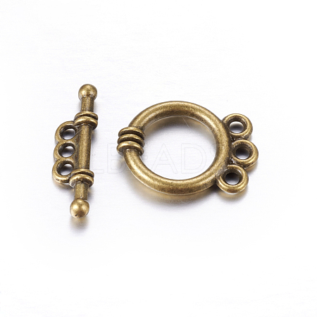 Tibetan Style Alloy Toggle Clasps X-MLF10795Y-NF-1