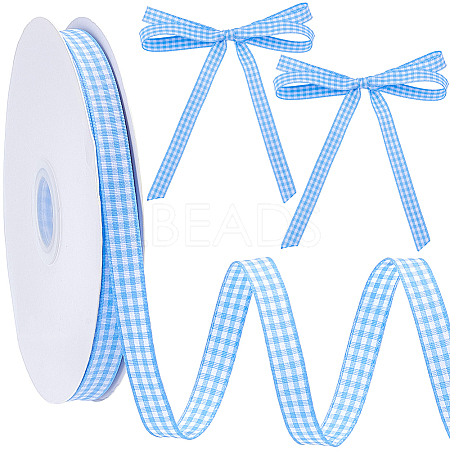 50 Yards Tartan Pattern Polyester Ribbon OCOR-CY0003-72C-1