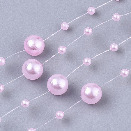 ABS Plastic Imitation Pearl Beaded Trim Garland Strand SACR-T354-01D-1