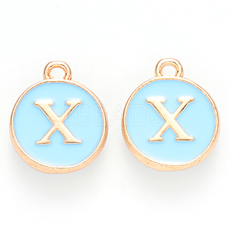 Golden Plated Alloy Enamel Charms ENAM-S118-04X-1