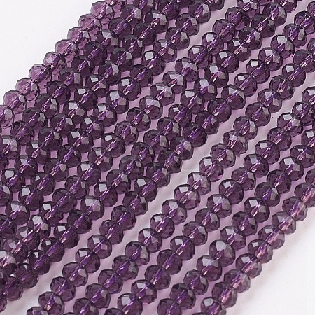 Crystal Glass Beads Strands X-GLAA-D032-3.5x2.5-07-1