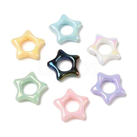 UV Plating Rainbow Iridescent Acrylic Bead Frames AC-CBACF8A-01-1