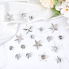 18Pcs 3 Styles Pentagram Alloy Brooches JEWB-GA0001-35P-4
