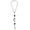 Natural Amethyst & Alloy Pendant Decorations HJEW-WH20009-03A-1