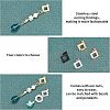 304 Stainless Steel Stud Earring Findings STAS-UN0015-34-4