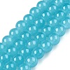 Baking Paint Imitation Jade Glass Round Bead Strands DGLA-Q021-6mm-07-1