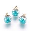 Transparent Glass Bottle Pendants GLAA-L018-12-1