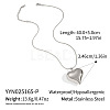 304 Stainless Steel Heart Pendant Necklaces for Women DZ5529-2-1