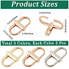 9Pcs 3 Colors Adjustable Iron Buckles for Chain Strap Bag IFIN-BBC0001-04A-2