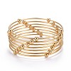 Fashion 304 Stainless Steel Bangle Sets BJEW-L664-023C-G-1