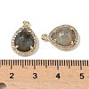 Natural Labradorite Faceted Teardrop Pendants X-G-U028-02G-06-3
