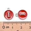 Platinum Plated Alloy Enamel Charms ENAM-S118-03I-P-3