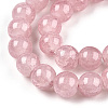 Baking Paint Crackle Glass Bead Strands DGLA-Q023-8mm-YS7-3