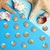 38Pcs 1-Hole Alloy Buttons BUTT-CY0001-20MLG-3