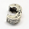 Alloy European Style Clasps X-PDLC-R001-08AS-3