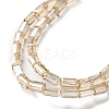Electroplate Transparent Glass Beads Strands Pearl Luster Plated EGLA-H106-01A-PL02-3