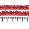 Electroplate Transparent Glass Beads Strands EGLA-A035-T8mm-A01-4