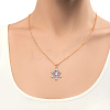 12Pcs 3 Colors Brass with Cubic Zirconia Pendants KK-DR0001-57-5