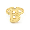 Brass Letter Open Cuff Rings for Women RJEW-G313-01B-G-2