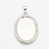 Alloy Pendant Cabochon Settings X-PALLOY-S108-03P-1