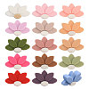 15Pcs 15 Colors Lotus Food Grade Eco-Friendly Silicone Focal Beads SIL-CA0003-05-1