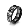 Stainless Steel Triquetra/Trinity Knot Finger Rings for Men Women PW-WG54165-06-1