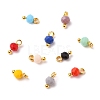 Faceted Glass Beads Pendants PALLOY-JF00546-1