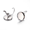 Tarnish Resistant 304 Stainless Steel Leverback Earring Settings LS-STAS-F191-03P-12mm-2