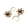 Star & Evil Eye Handmade Glass Seed Beads Leverback Earrings EJEW-MZ00389-01-4