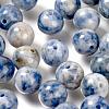 100Pcs 8mm Natural Blue Spot Jasper Round Beads DIY-LS0002-62-4