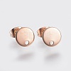 Ion Plating(IP) 304 Stainless Steel Stud Earring Findings STAS-K184-01-02RG-1