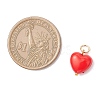 Opaque Acrylic Heart Charms PALLOY-MZ00845-2