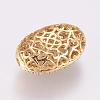 Brass Micro Pave Cubic Zirconia Beads KK-P116-21-3