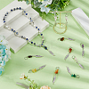 40Pcs 10 Styles Chip Natural Gemstone Big Pendants PALLOY-FH00058-5