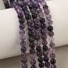 Natural Purple Fluorite Beads Strands G-P530-B08-01-2