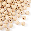 120Pcs 12 Styles Unfinished Natural Wood European Beads WOOD-CD0001-09-3