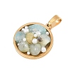 Natural Green Aventurine Chip and Plastic Pearl Pendants GG-CBAD4AE-01G-01-2