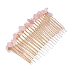 Rose Quartz Gravel Hair Clip PW-WGC4E5C-03-1