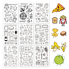 Globleland 9 sheets 9 style PVC Plastic Stamps DIY-GL0002-89-1