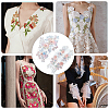  2Pair 2 Style Polyester Embroidery Costume Accessories DIY-NB0007-16-6