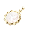 Natural Shell Pendants KK-H529-02G-02-2