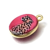 Printed Brass Pendants KK-CBAE379-02G-G-2